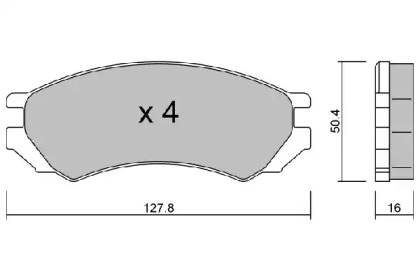 Комплект тормозных колодок (AISIN: BPNI-1010)